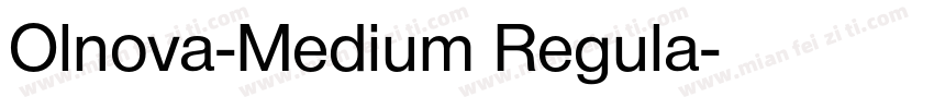 Olnova-Medium Regula字体转换